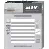 Image de MSV siège de WC design, abaissement automatique, Fast Fix/fixation rapide, fixation par bouton-poussoir, siège de WC couvercle de WC lunette de WC "Seauville" gris/blanc