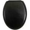 Image de Abattant Wc Mdf Cleo Noir Mat - Charnières Inox Msv