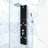 Image de Colonne De Douche A Hydromassage - 22x125cm - En Verre Trempe + Buses Hydromassantes - Epsilon Black