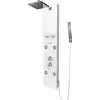 Image de Colonnne de douche a hydromassage - 22x125cm - en verre trempe + buses hydromassantes- EPSILON WHITE