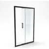 Image de Porte de douche coulissante 120x200 cm - Verre transparent - Profilé Noir - CRUSH