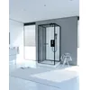 Image de Aurlane - Cabine De Douche Carrée 80x80x230cm - Extra Blanc Et Profilé Noir Mat - Lunar Square 80
