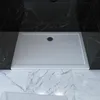 Image de Aurlane - Receveur De Douche A Poser Rectangle Extra Plat En Acrylique Renforcee Blanc - Finition Pierre