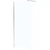 Image de Paroi de Douche 90x195 cm en Verre Trempé 5 mm - Finition Chromé - CHROMED ELEMENTARY