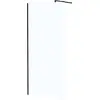 Image de Paroi de Douche 90x195 cm en Verre Trempé 5 mm - Finition Noire - DARK ELEMENTARY