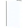 Image de Paroi de Douche 120x195 cm en Verre Trempé 5 mm - Finition Noire - DARK ELEMENTARY