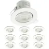 Image de Arum Lighting - Lot De 10 Spots Led Encastrables Valence 8w Orientable Equ. 75w Température De Couleur: Blanc Chaud 3000k