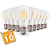 Image de Lot De 10 Ampoules E27 4w Filament Eq. 40w Blanc Chaud 2700k