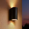 Image de Applique Noire Extérieur Monica Double Faisceau Gu10 Ip54