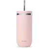 Image de QWETCH - Cold Cup Isotherme 600 ml Rose Pastel - 24h Glacé & 12h Froid - Inox Recyclé, Anti-Éclaboussure - Idéale pour Boissons Fraîches, Bubble Tea et Café Glacé en occasion ou reconditionné