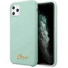 Image de Coque Rigide En Silicone Vert/vert Pour Iphone 11 Pro Guess Guhcn58lslmgg, Logo Or Vintage