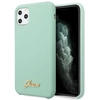 Image de Coque Rigide En Silicone Verte/verte Guess Pour Iphone 11 Pro Max, Logo Or Vintage, Référence Guhcn65lslmgg