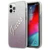 Image de Étui Guess Glitter Gradient Script pour iPhone 12/12 Pro, rose - Neuf