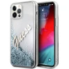 Image de Coque Rigide Bleue À Paillettes Style Vintage Guess Guhcp12lglvsbl Pour Iphone 12 Pro Max 6,7 Pouces