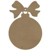 Image de Boule De Noël À Noeud En Bois Mdf À Décorer 16 X 11 Cm
