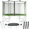 Image de Trampoline Yoopi 2 LUXE - Ø 3.65 m - Avec filet + échelle + couverture + kit d'ancrage