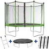 Image de Habitat Et Jardin   Trampoline Yoopi 2 Luxe Ø 3.65 M   Filet De Protection   Échelle   Couverture   Kit D'Ancrage   Acier Galvanisé   Charge Max 120 Kg