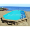 Image de Habitat Et Jardin   Piscine Hors Sol En Bois Octogonale 8.57 X 4.57 X 1.45 M   Pin Traité Autoclave Classe Iv   Liner 75/100   Filtration 8.3 M3/h
