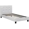 Image de Lit simple en pvc "Julia" - 90 x 190 cm - Blanc