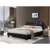 Image de Habitat Et Jardin - Lit Double En Pvc 'julia' - 140 X 190 Cm - Noir