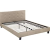 Image de Lit double en pvc "Julia" - 140 x 190 cm - Taupe