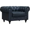 Image de Habitat Et Jardin - Fauteuil Chesterfield 'aliza' - 111 X 82 X 70 Cm - Noir