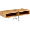 Image de Table basse "Milano" - 120 x 60 x 40 cm - Finition chêne