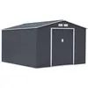 Image de Abri de jardin métal "Vegas" - 13 m² - Gris