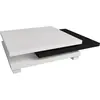 Image de Table basse "Elena" - 80 x 80 x 32 cm - Blanc / Noir
