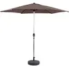 Image de Parasol jardin droit Alu "Sol" - Rond - Ø 3m - Taupe - Avec pied à lester