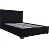 Image de Lit double avec coffre "Tino" - 140 × 190 cm - Noir
