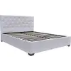 Image de Lit double avec coffre "Tino" - 160 × 200 cm - Blanc