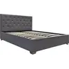 Image de Lit double avec coffre "Tino" - 160 × 200 cm - Gris