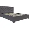 Image de Lit double avec coffre "Tino" - 140 × 190 cm - Gris