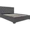 Image de Habitat Et Jardin - Lit Double Avec Coffre 'tino' - 140 × 190 Cm - Gris