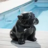 Image de Sculpture Contemporaine Bulldog 40cm Noir
