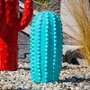 Image de Wanda Collection - Statue Cactus Jardin Deco Bleu 30 Cm