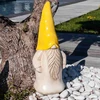 Image de Sculpture De Jardin Nain 50cm Jaune