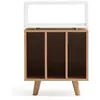 Image de Meuble hi-fi Norstone Stockholm 700, noir satiné / noyer