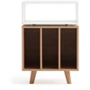Image de Norstone Stockholm 700 Meuble Hi-fi Noir Satiné / Noyer