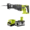 Image de Ryobi - Pack Scie Sabre 18v One+ R18rs-0 - 1 Batterie 4.0ah - 1 Chargeur Rapide 2.0ah Rc18120-140