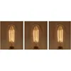 Image de Lot De 3 Ampoules Vintage Bulb Edison E27 Bt75 À Filaments 40w