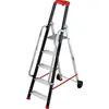Image de Escabeau professionnel roulant pliable - 5 marches - 2,81m
