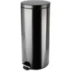 Image de Poubelle de cuisine à pédale 30L Noire mat - SELEKTA