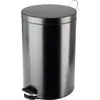 Image de Poubelle de cuisine à pédale 20L Noire mat - SELEKTA