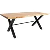 Image de Made In Meubles - Table À Manger En Bois D'Acacia Et Métal Tree