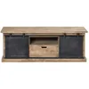 Image de Made In Meubles - Meuble Tv En Bois De Manguier Brossé Et Métal Noir 150 Cm Helsinki