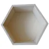 Image de Etagère Hexagone En Bois 24 X 21 X 10 Cm