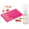 Image de Tapis Silicone Pour Macarons + 1 Poudre Alimentaire Irisée Dorée