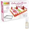 Image de Cadre À Pâtisserie Extensible Rectangle + 1 Poudre Alimentaire Irisée Dorée